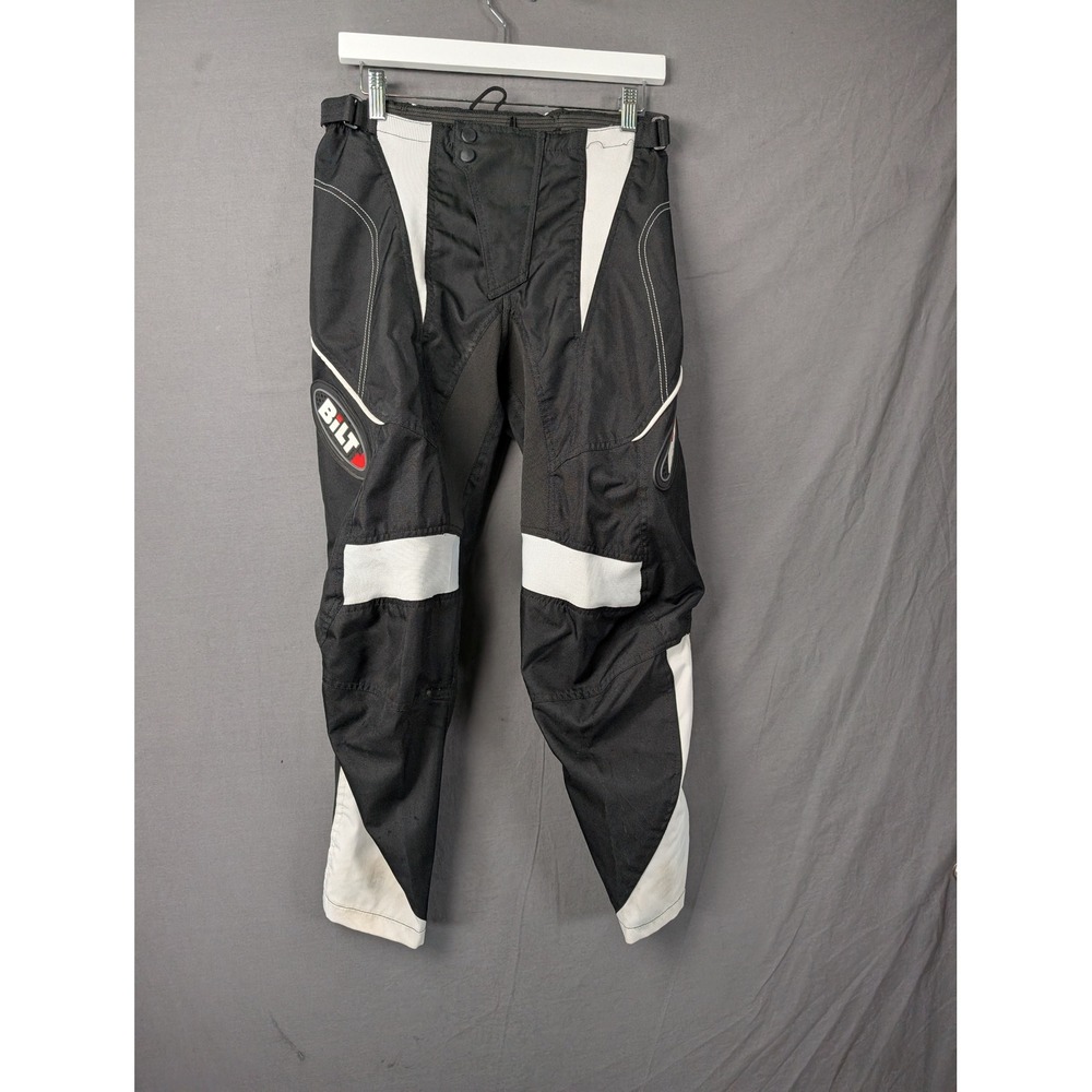 BiLT BLORP 1 Mens Motocross Racing Pants Black White Size 30 Dirt Bike Riding